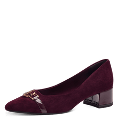 Pantofi Piele Naturala Rosa Merlot - Tamaris