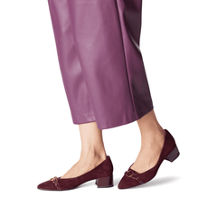 Pantofi Piele Naturala Rosa Merlot - Tamaris