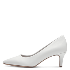 Pantofi Cu Toc Nebra Albi - Tamaris