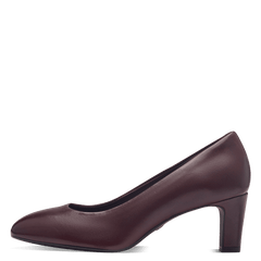 Pantofi Piele Naturala Pavia Merlot - Tamaris