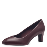 Pantofi Piele Naturala Pavia Merlot - Tamaris