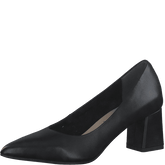 Pantofi Piele Naturala Cu Toc Karma Black - Tamaris