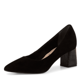 Pantofi Piele Naturala Cu Toc Karma Black Comb- Tamaris