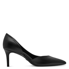 Pantofi Decupat Cu Toc Elisabeth Negru - Tamaris