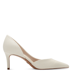 Pantofi Decupat Cu Toc Elisabeth OFFWHITE - Tamaris