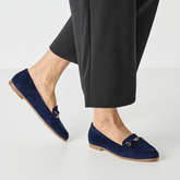Loafers Piele Naturala Tina Blue - Tamaris