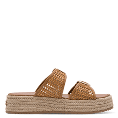 Papuci Piele Naturala Relax Cognac - Tamaris