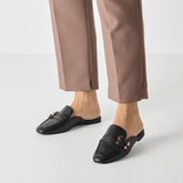 Saboti Piele Naturala Mercury Black - Tamaris