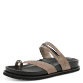 Papuci Piele Naturala Chloe Taupe - Tamaris
