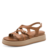 Sandale Piele Naturala Azza Cognac- Tamaris