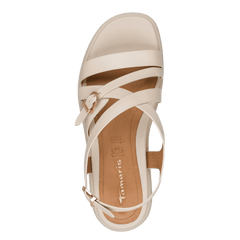 Sandale Piele Naturala Azza Ivory - Tamaris