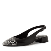 Pantofi Piele Naturala Lea BLACK STRUCT.- Tamaris