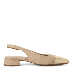 Pantofi Piele Naturala Lea Beige Gold - Tamaris