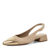 Pantofi Piele Naturala Lea Beige Gold - Tamaris