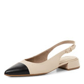 Pantofi Piele Naturala Lea Ivory Black - Tamaris