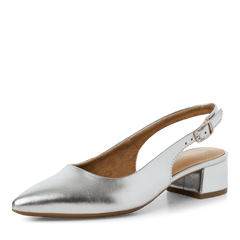 Pantofi Piele Naturala Eva Silver - Tamaris