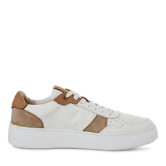 Pantofi Casual Piele Naturala WHITE/NUT - Marco Tozzi