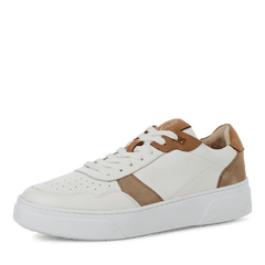 Pantofi Casual Piele Naturala WHITE/NUT - Marco Tozzi