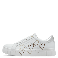 Sneakers Heart White Gold - Marco Tozzi