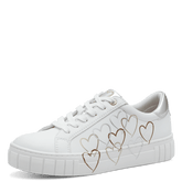 Sneakers Heart White Gold - Marco Tozzi