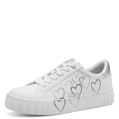 Sneakers Heart White Gold - Marco Tozzi