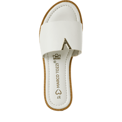 Papuci Piele Naturala Aynara White - Marco Tozzi