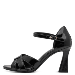 Sandale Cu Toc Togino Black Patent - Marco Tozzi