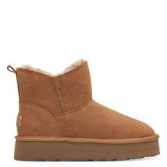 Ghete Piele Naturala Stil UGG Cognac - S.Oliver
