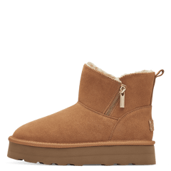 Ghete Piele Naturala Stil UGG Cognac - S.Oliver