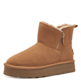 Ghete Piele Naturala Stil UGG Cognac - S.Oliver