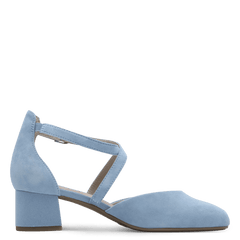 Pantofi Piele Naturala Ofelia LT BLUE SUEDE - Tamaris Comfort