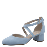 Pantofi Piele Naturala Ofelia LT BLUE SUEDE - Tamaris Comfort