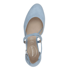 Pantofi Piele Naturala Ofelia LT BLUE SUEDE - Tamaris Comfort
