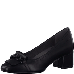 Pantofi Piele Naturala Peka Black - Tamaris