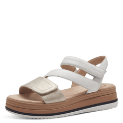 Sandale Piele Naturala Buno White - Tamaris Confort