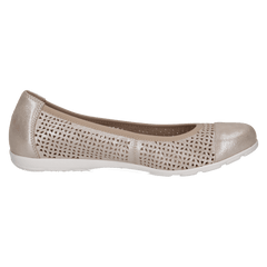 Pantofi Piele Naturala Vivien TAUPE METALLIC - Caprice