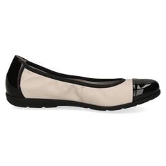 Pantofi Piele Naturala Vivien CREAM/BLACK - Caprice