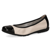 Pantofi Piele Naturala Vivien CREAM/BLACK - Caprice