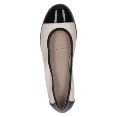 Pantofi Piele Naturala Vivien CREAM/BLACK - Caprice
