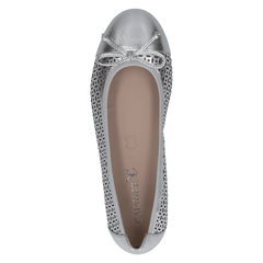 Pantofi Piele Naturala Kendra SILVER METAL - Caprice