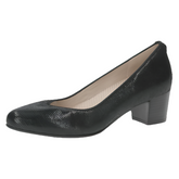 Pantofi Piele Naturala Tatiana Reptile Black - Caprice