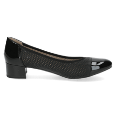 Pantofi Piele Naturala Ingrid BLACK COMB - Caprice