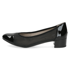 Pantofi Piele Naturala Ingrid BLACK COMB - Caprice