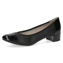 Pantofi Piele Naturala Ingrid BLACK COMB - Caprice