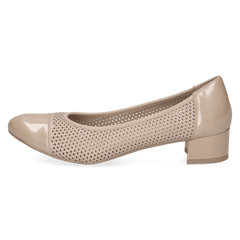 Pantofi Piele Naturala Ingrid BEIGE COMB- Caprice