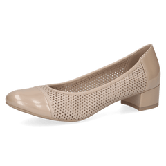 Pantofi Piele Naturala Ingrid BEIGE COMB- Caprice