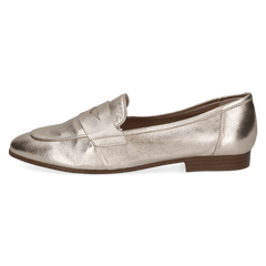 Pantofi Piele Naturala Evia Light Gold Metal - Caprice