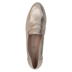 Pantofi Piele Naturala Evia Light Gold Metal - Caprice