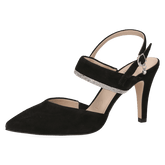 Pantofi Piele Naturala Effie Black Suede- Caprice