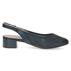 Pantofi Piele Naturala Mojo D NAVY PERLATO - Caprice